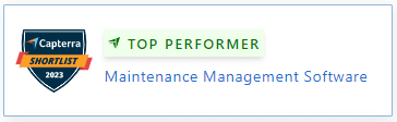Capterra 2023 Top Performer, Maintenance Management Software